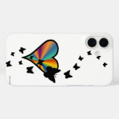 Rainbooghart en vlinder Case-Mate iPhone case (Achterkant (horizontaal))