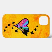 Rainbooghart en vlinder Case-Mate iPhone case (Achterkant (horizontaal))