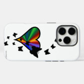 Rainbooghart en vlinder Case-Mate iPhone case (Achterkant (horizontaal))