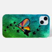 Rainbooghart en vlinder Case-Mate iPhone case (Achterkant (horizontaal))