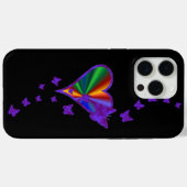 Rainbooghart en vlinder Case-Mate iPhone case (Achterkant (horizontaal))