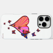 Rainbooghart en vlinder Case-Mate iPhone case (Achterkant (horizontaal))