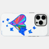 Rainbooghart en vlinder Case-Mate iPhone case (Achterkant (horizontaal))