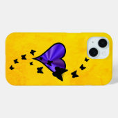 Rainbooghart en vlinder Case-Mate iPhone case (Achterkant (horizontaal))