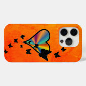 Rainbooghart en vlinder Case-Mate iPhone case (Achterkant (horizontaal))