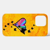 Rainbooghart en vlinder Case-Mate iPhone case (Achterkant (horizontaal))