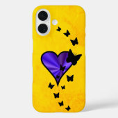 Rainbooghart en vlinder Case-Mate iPhone case (Achterkant)