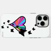Rainbooghart en vlinder Case-Mate iPhone case (Achterkant (horizontaal))
