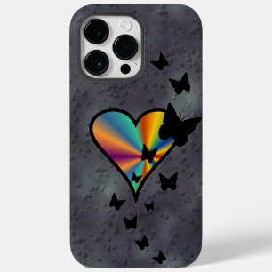 Rainbooghart en vlinder Case-Mate iPhone 14 pro max hoesje