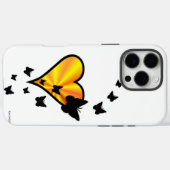 Rainbooghart en vlinder Case-Mate iPhone case (Achterkant (horizontaal))