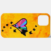 Rainbooghart en vlinder Case-Mate iPhone case (Achterkant (horizontaal))
