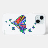 Rainbooghart en vlinder Case-Mate iPhone case (Achterkant (horizontaal))