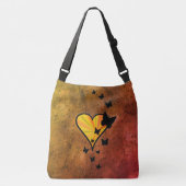 Rainbooghart en vlinder crossbody tas (Voorkant)