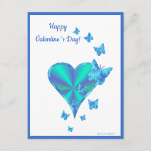 Rainbooghart en vlinder feestdagenkaart