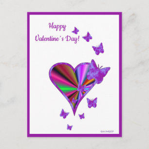 Rainbooghart en vlinder feestdagenkaart