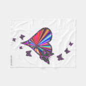 Rainbooghart en vlinder fleece deken (Voorkant (Horizontaal))