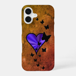 Rainbooghart en vlinder iPhone 16 hoesje