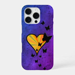 Rainbooghart en vlinder iPhone 16 pro hoesje