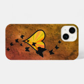 Rainbooghart en vlinder iPhone hoesje (Achterkant horizontaal)