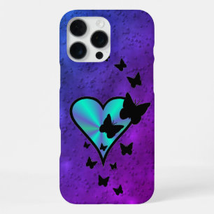 Rainbooghart en vlinder iPhone 16 pro max hoesje