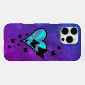 Rainbooghart en vlinder iPhone hoesje (Achterkant horizontaal)