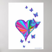 Rainbooghart en vlinder poster (Voorkant)