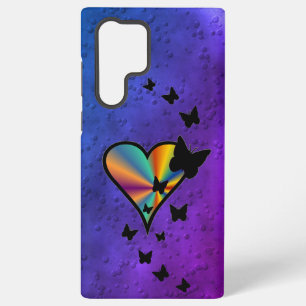 Rainbooghart en vlinder samsung galaxy hoesje