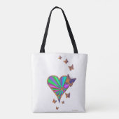Rainbooghart en vlinder tote bag (Achterkant)