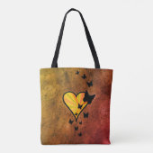 Rainbooghart en vlinder tote bag (Achterkant)