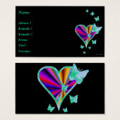 Rainbooghart en vlinder visitekaartjes (Voorkant /achterkant)