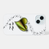 Rainbooghart met sterren , de Magic of Love iPhone 15 Case (Achterkant horizontaal)