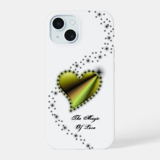 Rainbooghart met sterren , de Magic of Love iPhone 15 Case (Achterkant)