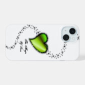 Rainbooghart met sterren , de Magic of Love iPhone 15 Case (Achterkant horizontaal)