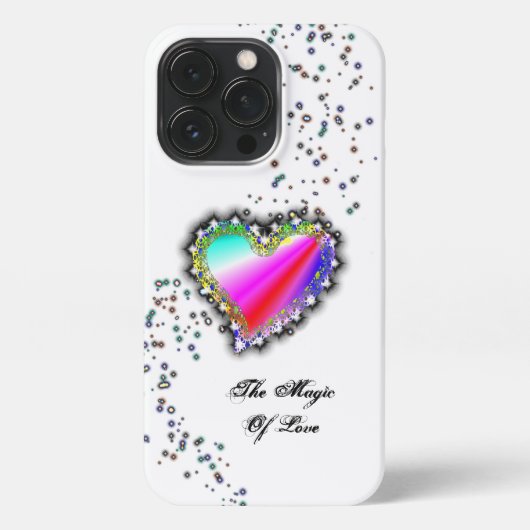Rainbooghart met sterren , de Magic of Love iPhone Hoesje (Achterkant)