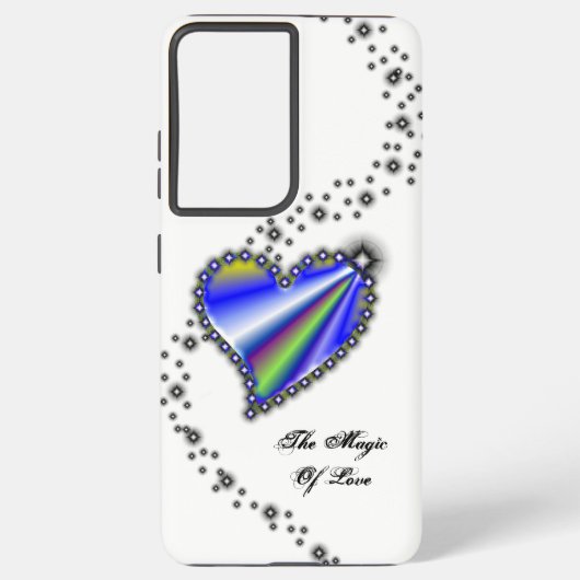 Rainbooghart met sterren , de Magic of Love Samsung Galaxy Hoesje (Achterkant)