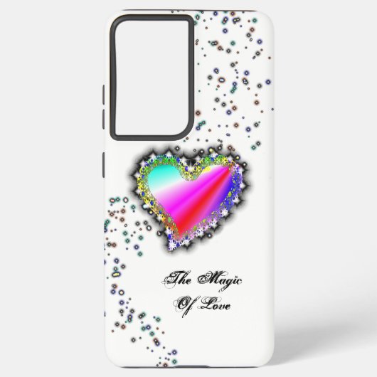 Rainbooghart met sterren , de Magic of Love Samsung Galaxy Hoesje (Achterkant)