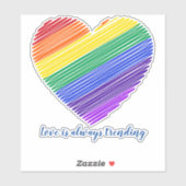 Rainbooghart, persoonlijke laptop-Sticker Sticker (Vel)