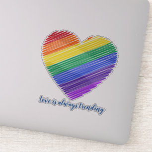 Rainbooghart, persoonlijke laptop-Sticker Sticker