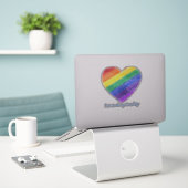 Rainbooghart, persoonlijke laptop-Sticker Sticker (Laptop op bureau)