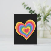 Rainbooghart. Pride gay love Briefkaart (Staand voorkant)