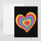 Rainbooghart. Pride gay love Briefkaart (Voorkant / Achterkant)