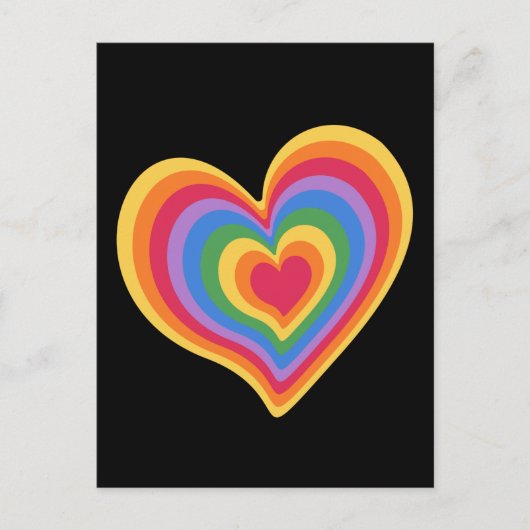Rainbooghart. Pride gay love Briefkaart (Voorkant)