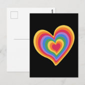 Rainbooghart. Pride gay love Briefkaart (Voorkant / Achterkant)