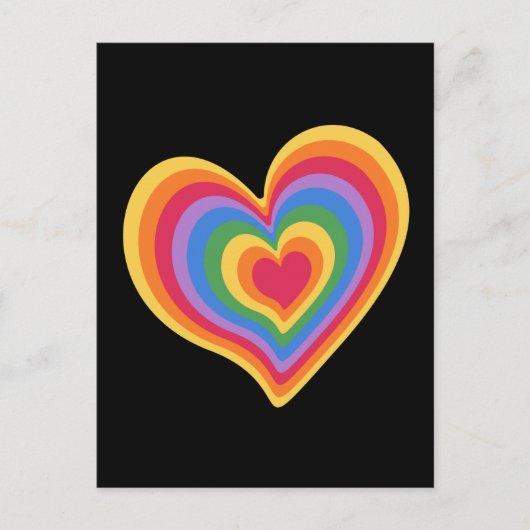 Rainbooghart. Pride gay love Briefkaart (Voorkant)