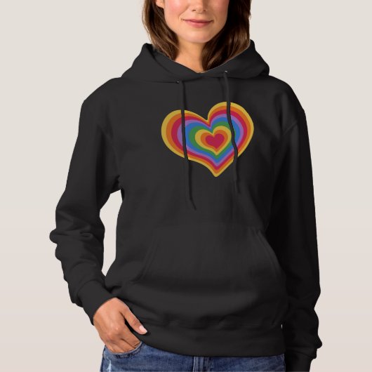 Rainbooghart. Pride gay love Hoodie (Voorkant)