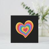 Rainbooghart. Pride gay love Kaart (Staand voorkant)