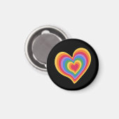 Rainbooghart. Pride gay love Magneet (Voorkant / Achterkant)