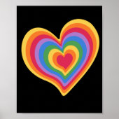 Rainbooghart. Pride gay love Poster (Voorkant)