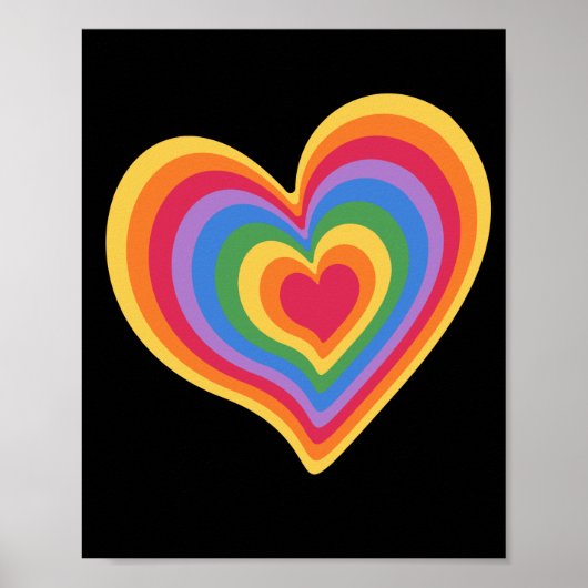 Rainbooghart. Pride gay love Poster (Voorkant)