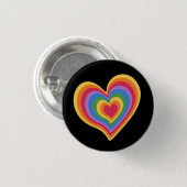 Rainbooghart. Pride gay love Ronde Button 3,2 Cm (Voorkant /achterkant)